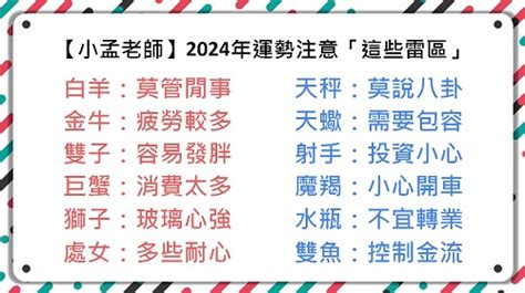 小孟老師詐騙|2024年12星座「注意事項」一次看！雙魚當心詐騙破。